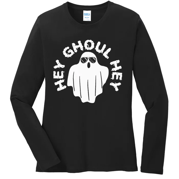 Spooky Trick Or Treat Hey Ghoul Hey Funny Halloween Ladies Long Sleeve Shirt