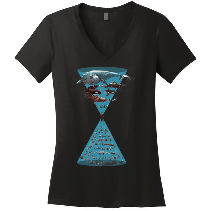 Save The Oceans Women's V-Neck T-Shirt