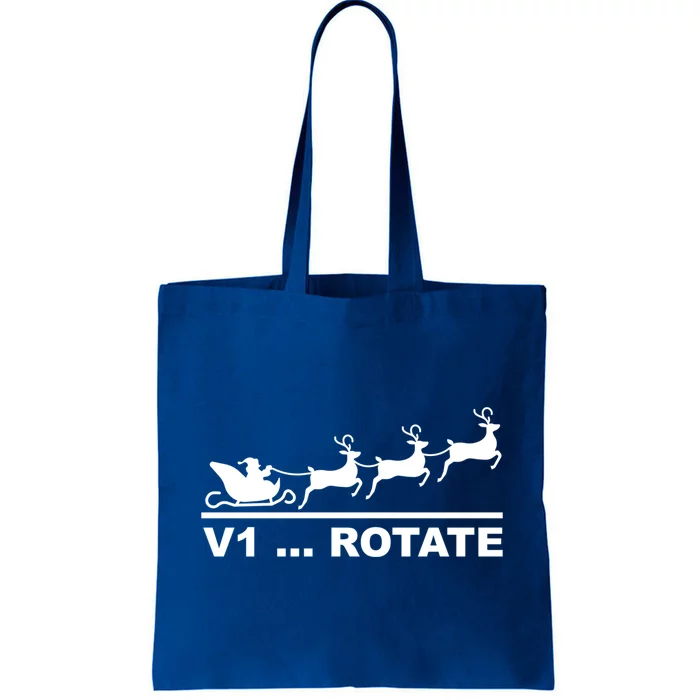 Santa Take Off Funny Pilot Airplane Christmas Funny Gift Funny Gift Tote Bag