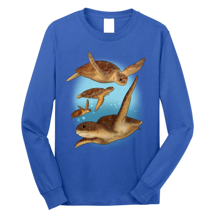 Sea Turtle Ocean Skip A Straw Save A Turtle Gift Long Sleeve Shirt