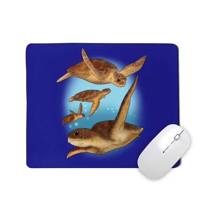 Sea Turtle Ocean Skip A Straw Save A Turtle Gift Mousepad