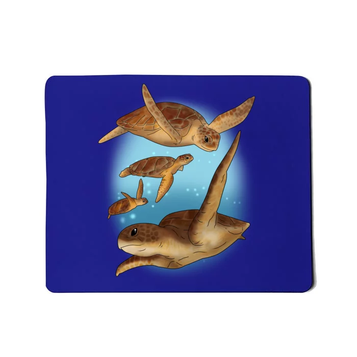 Sea Turtle Ocean Skip A Straw Save A Turtle Gift Mousepad