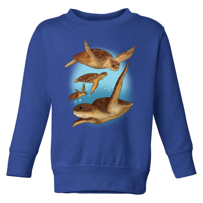 Sea Turtle Ocean Skip A Straw Save A Turtle Gift Toddler Sweatshirt