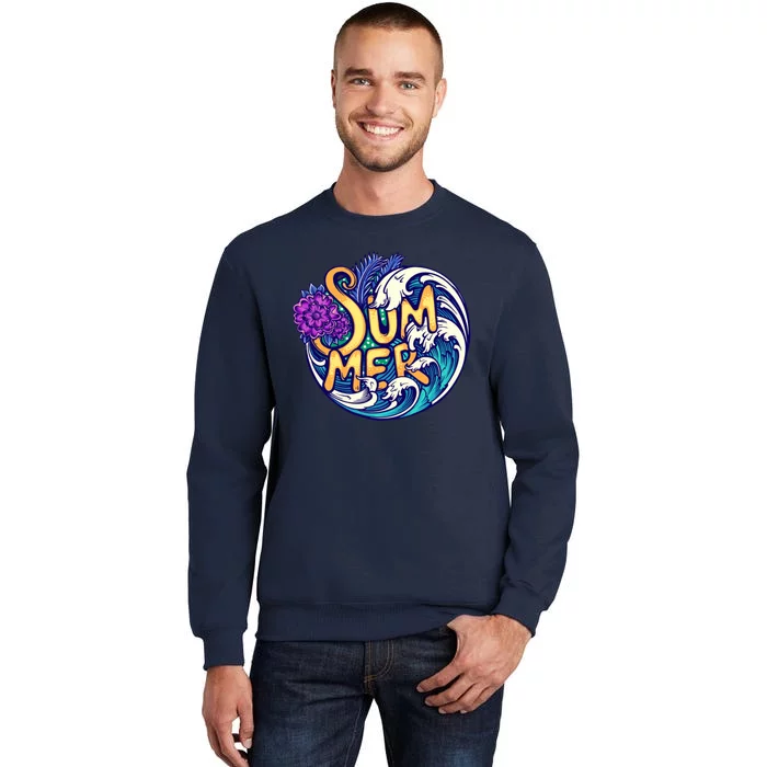 Summer Tropical Ocean Wave Tall Sweatshirt