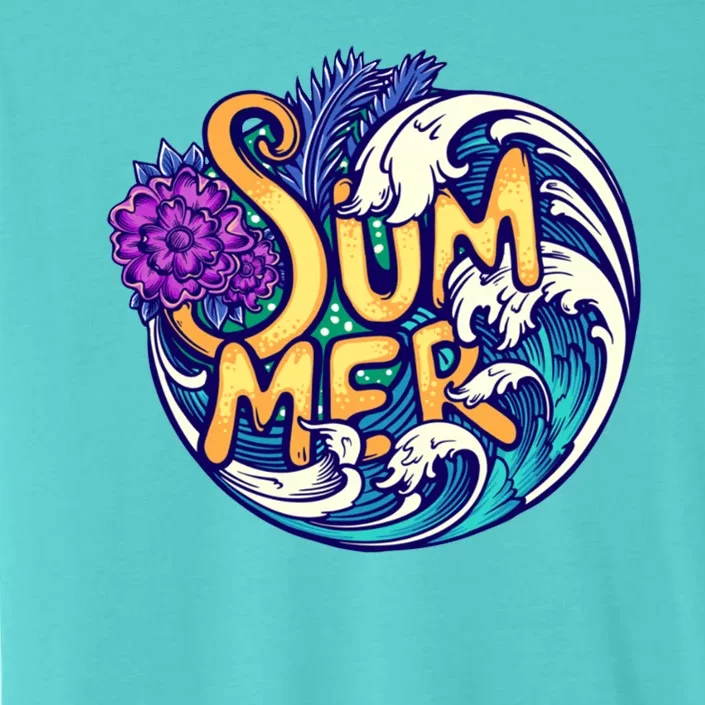 Summer Tropical Ocean Wave ChromaSoft Performance T-Shirt