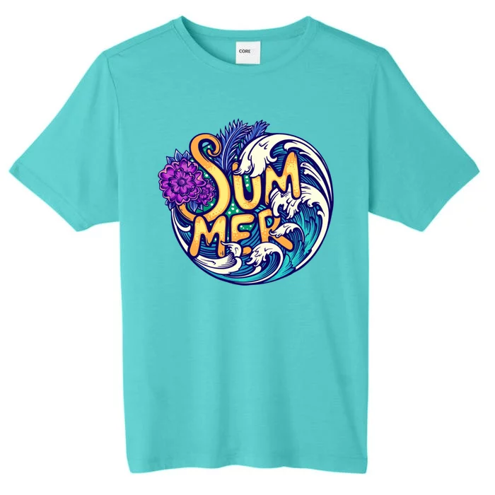 Summer Tropical Ocean Wave ChromaSoft Performance T-Shirt