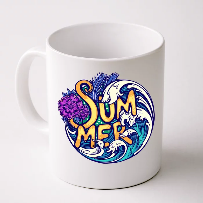 Summer Tropical Ocean Wave Front & Back Coffee Mug