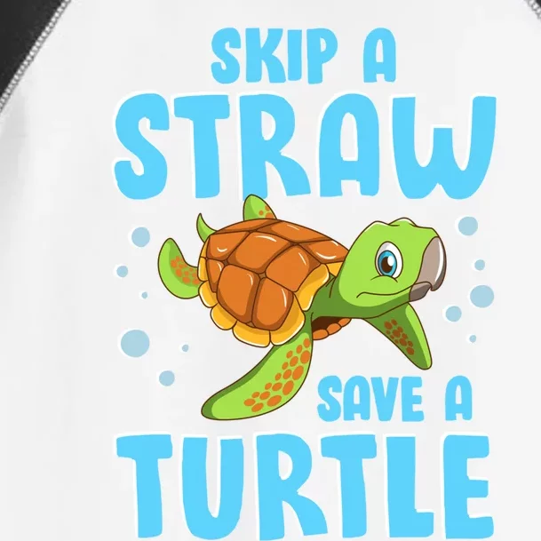 Sea Turtles Ocean Skip A Straw Save A Turtle Marine Biology Cool Gift Toddler Fine Jersey T-Shirt