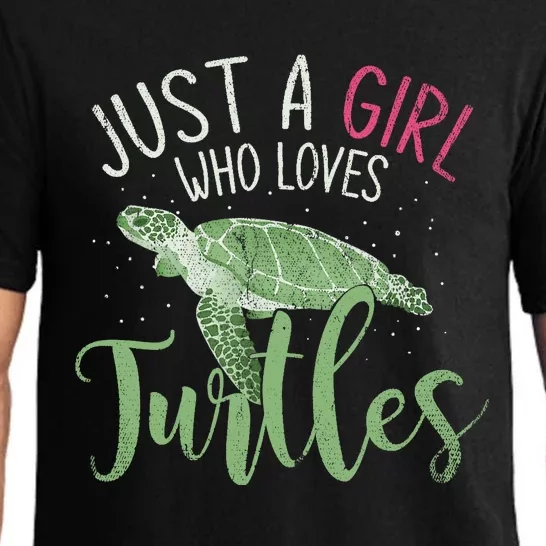 Sea Turtle Ocean Animal Wo Girl Gift Turtle Pajama Set