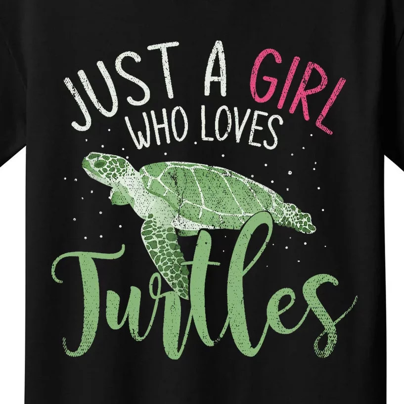 Sea Turtle Ocean Animal Wo Girl Gift Turtle Kids T-Shirt