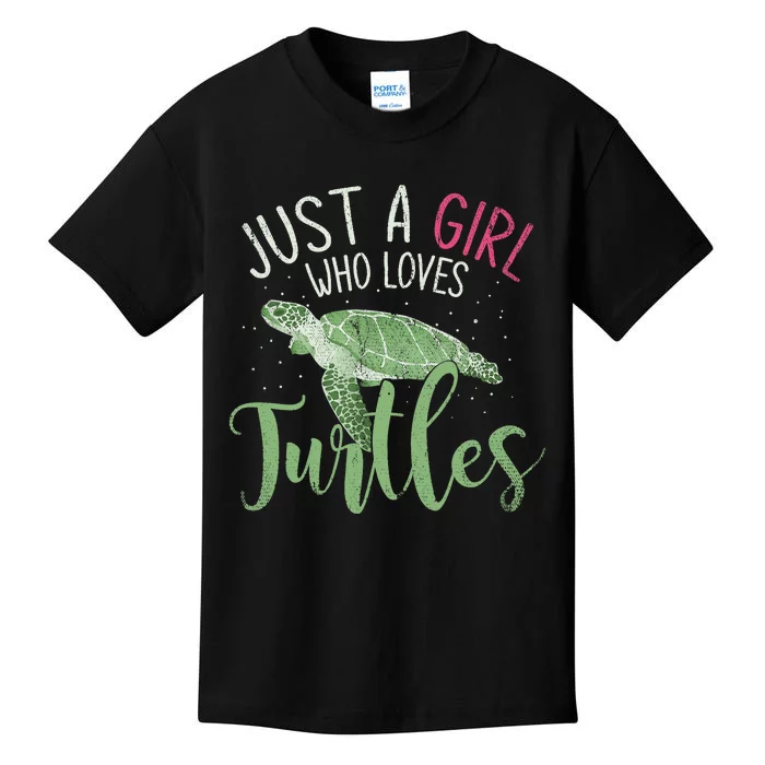 Sea Turtle Ocean Animal Wo Girl Gift Turtle Kids T-Shirt