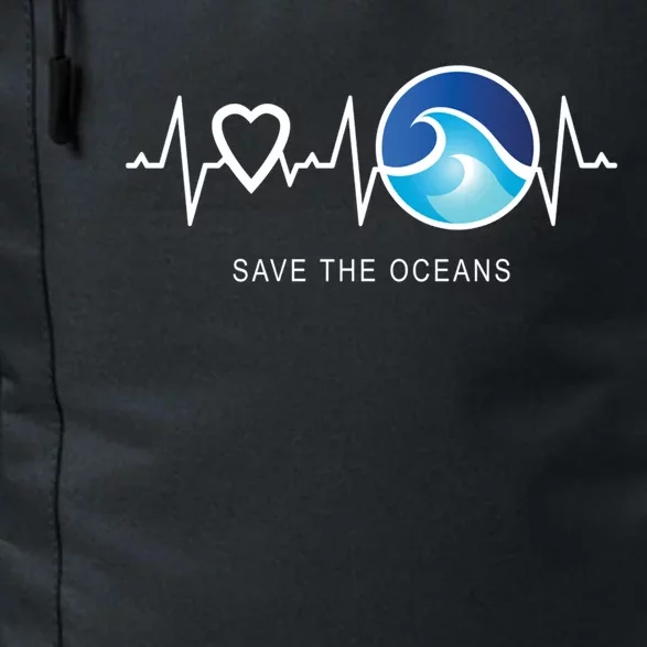 Save The Oceans Heartbeat Love Mother Earth Day Novelty Gift Daily Commute Backpack