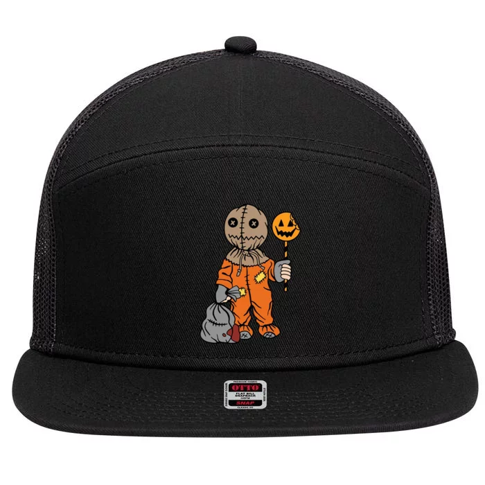 Sam Treat Or Trick Halloween 7 Panel Mesh Trucker Snapback Hat