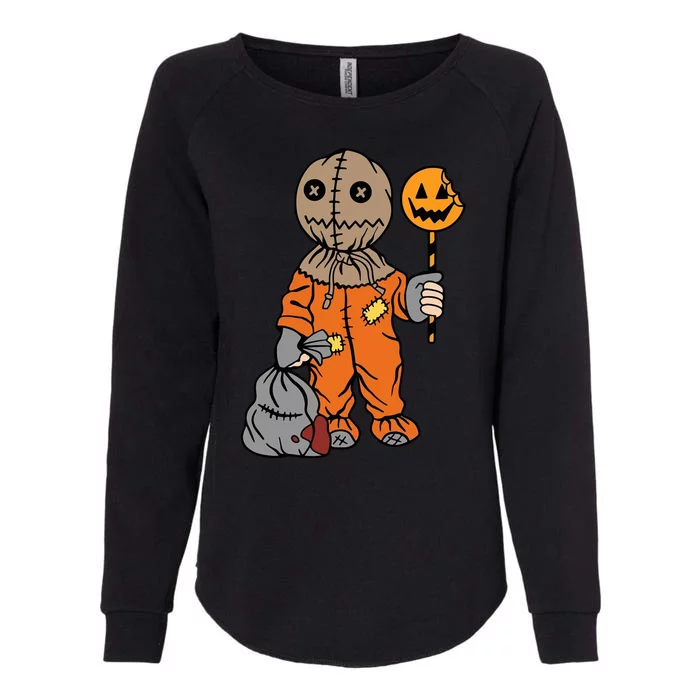 Sam Treat Or Trick Halloween Womens California Wash Sweatshirt