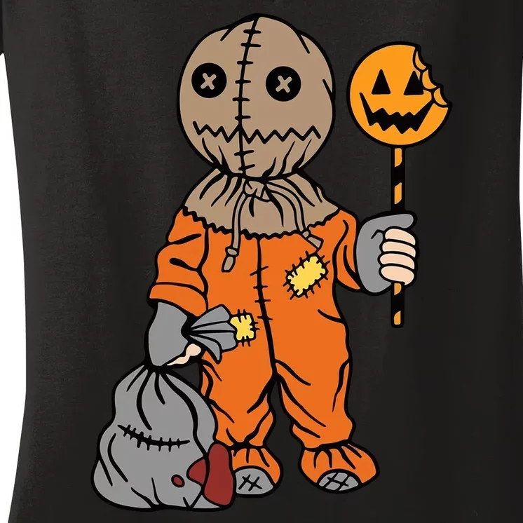 Sam Treat Or Trick Halloween Women's V-Neck T-Shirt