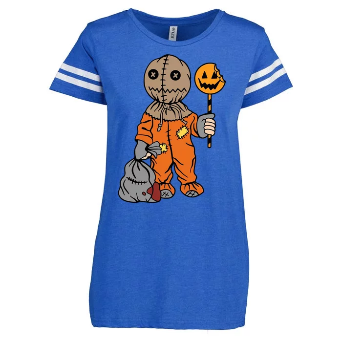 Sam Treat Or Trick Halloween Enza Ladies Jersey Football T-Shirt