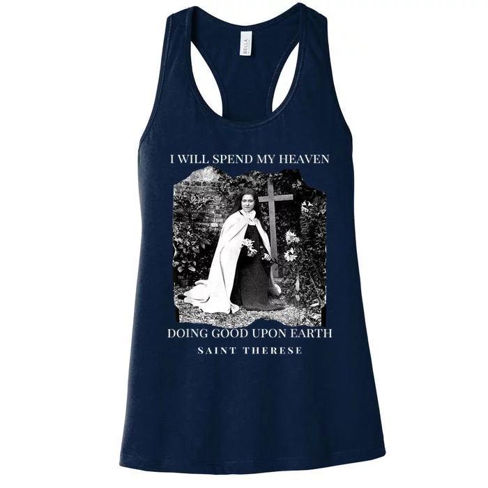 St Therese Of Lisieux Catholic Saint Quotes Women's Racerback Tank