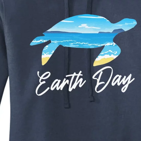 Sea Turtle Ocean Earth Day Save The Animal Environmentalist Women's Pullover Hoodie