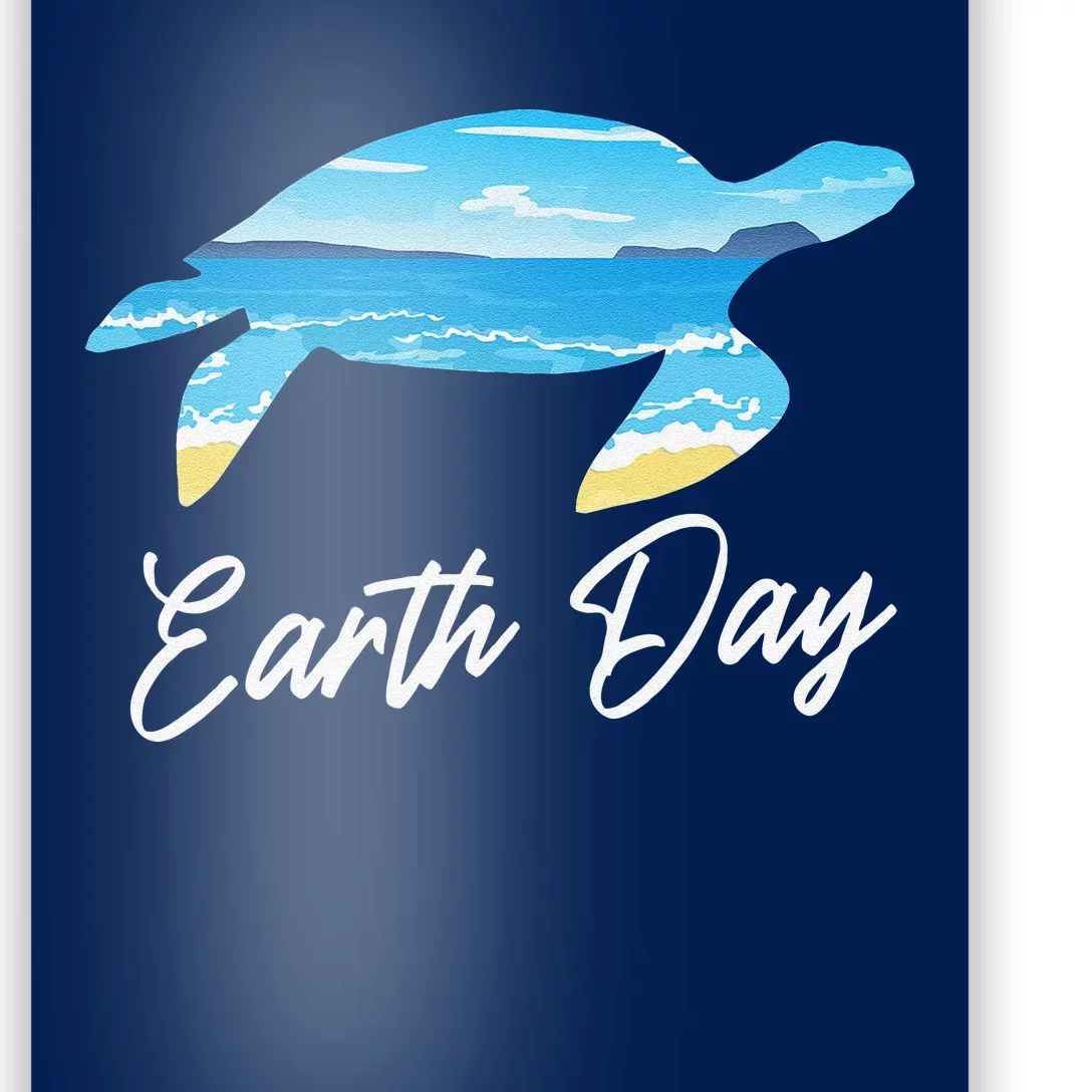 Sea Turtle Ocean Earth Day Save The Animal Environmentalist Poster