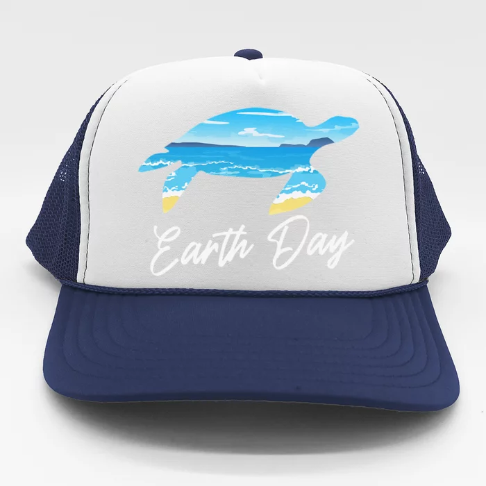 Sea Turtle Ocean Earth Day Save The Animal Environmentalist Trucker Hat