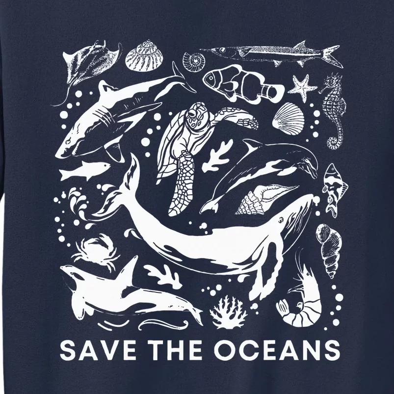 Save The Oceanswhale Turtle Orca Climate Changesea Lover Sweatshirt