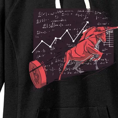 Stock Market Bitcoin Bull Women's Fleece Hoodie