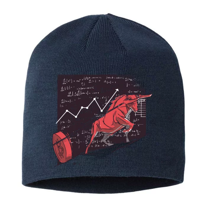 Stock Market Bitcoin Bull 8 1/2in Sustainable Knit Beanie