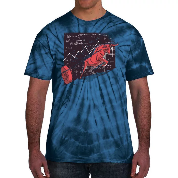 Stock Market Bitcoin Bull Tie-Dye T-Shirt