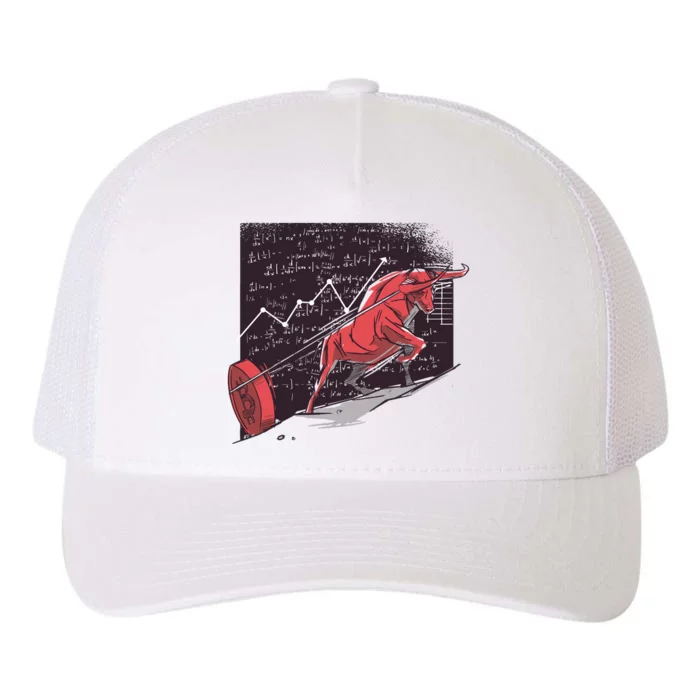 Stock Market Bitcoin Bull Yupoong Adult 5-Panel Trucker Hat