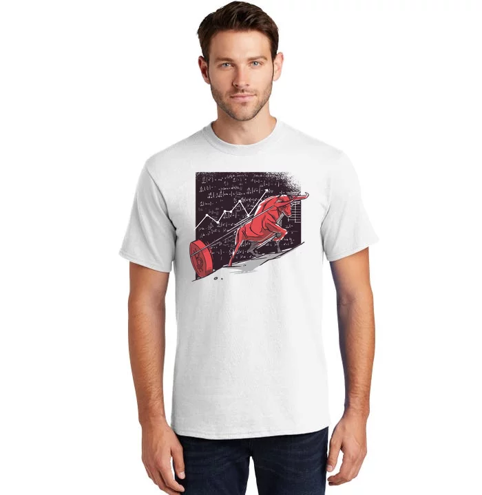 Stock Market Bitcoin Bull Tall T-Shirt