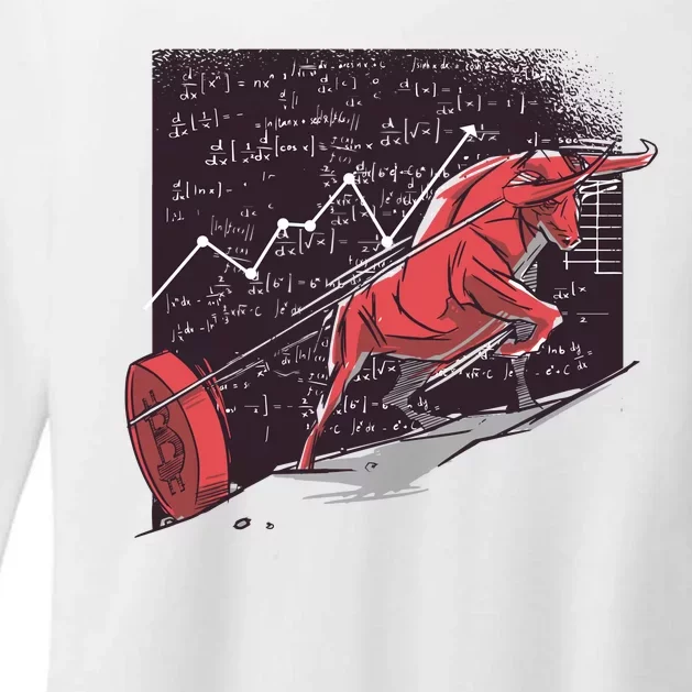 Stock Market Bitcoin Bull Womens CVC Long Sleeve Shirt