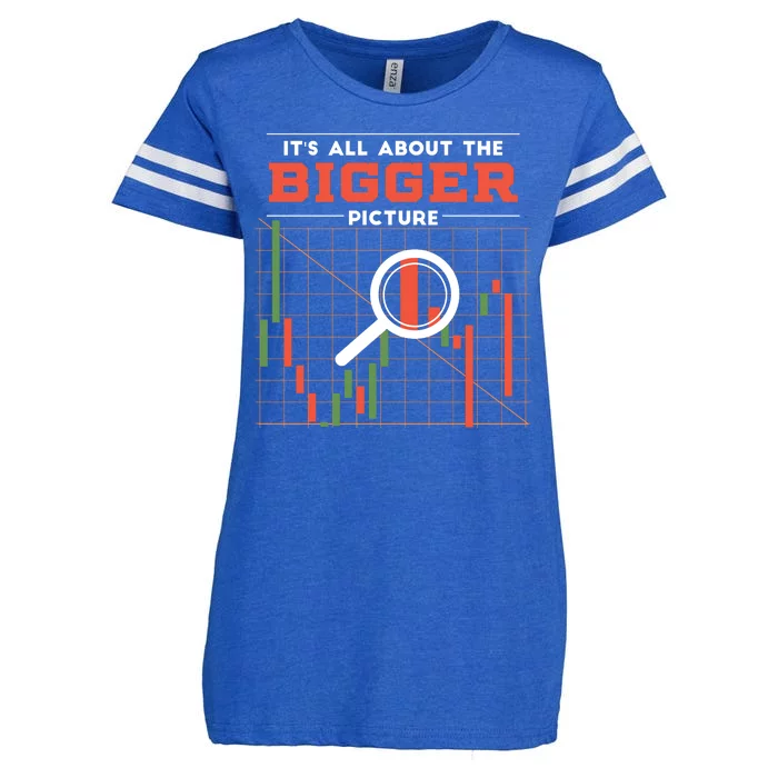 Stock Market Graph Bigger Picture Enza Ladies Jersey Football T-Shirt