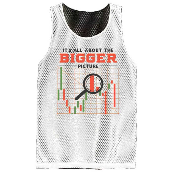 Stock Market Graph Bigger Picture Mesh Reversible Basketball Jersey Tank