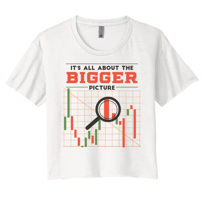 Stock Market Graph Bigger Picture Women's Crop Top Tee