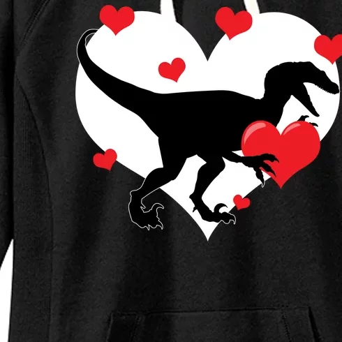 Stole My Heart Cute Dinosaur Women's Fleece Hoodie