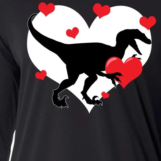 Stole My Heart Cute Dinosaur Cooling Performance Long Sleeve Crew