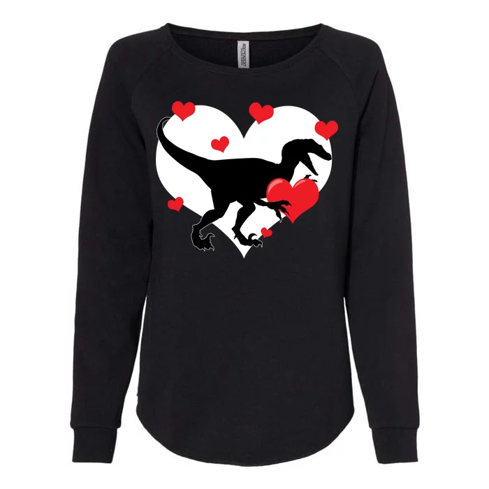 Stole My Heart Cute Dinosaur Womens California Wash Sweatshirt