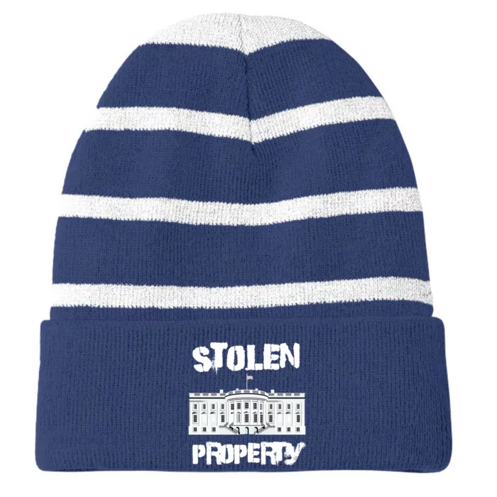 Stolen Property White House Striped Beanie with Solid Band