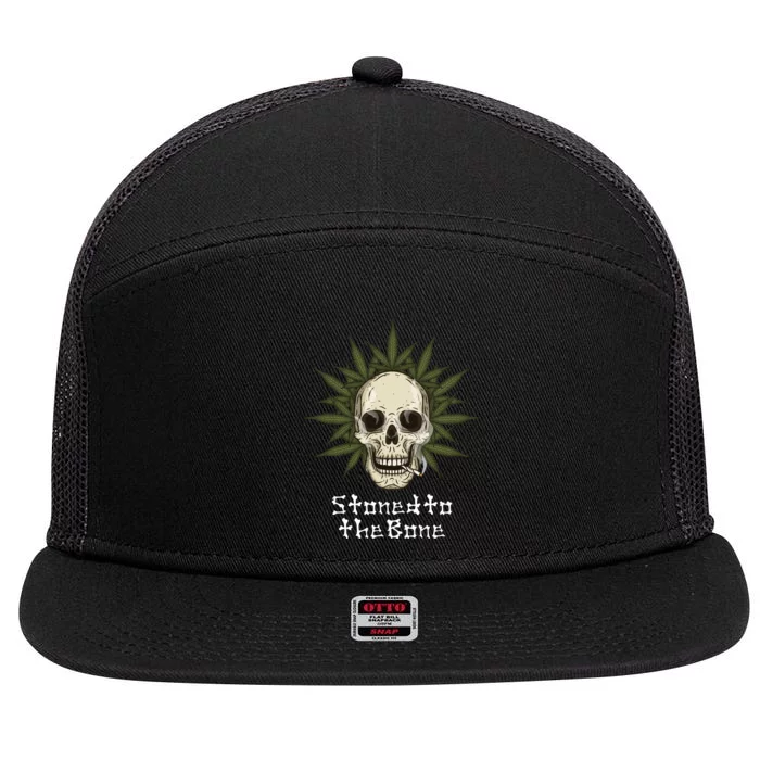 Stoned To The Bone 7 Panel Mesh Trucker Snapback Hat