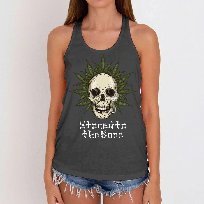 Stoned To The Bone Women's Knotted Racerback Tank