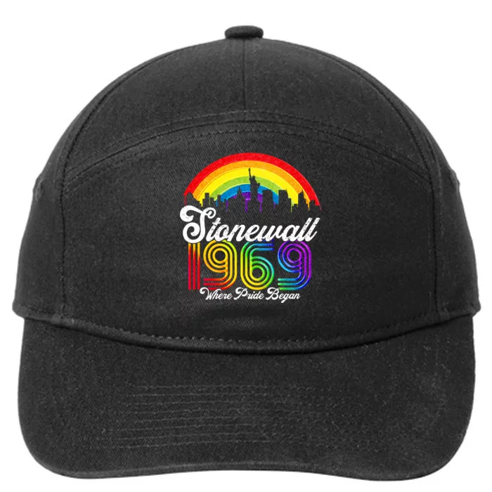 Stonewall 1969 Where Pride Began LGBT Rainbow 7-Panel Snapback Hat