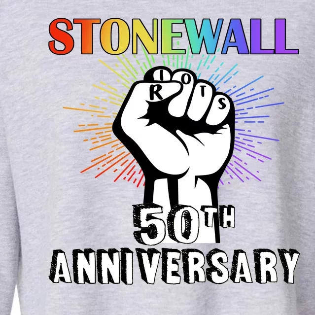 Stonewall Riots 50th Anniversary Fist Cropped Pullover Crew