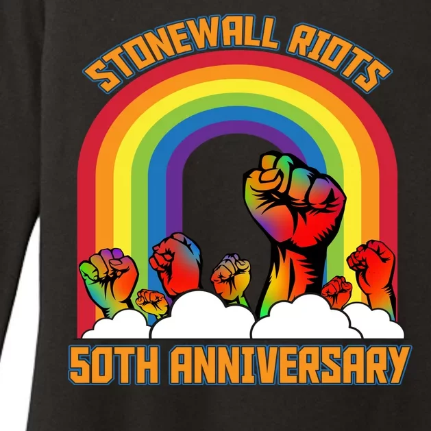 Stonewall Riots 50th Anniversary Rainbow Womens CVC Long Sleeve Shirt