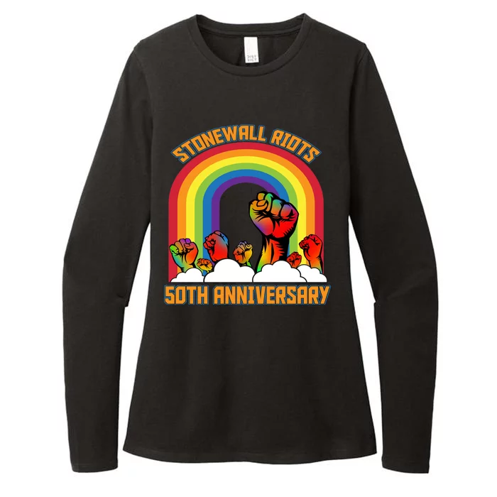 Stonewall Riots 50th Anniversary Rainbow Womens CVC Long Sleeve Shirt