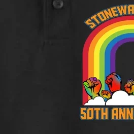 Stonewall Riots 50th Anniversary Rainbow Dry Zone Grid Performance Polo