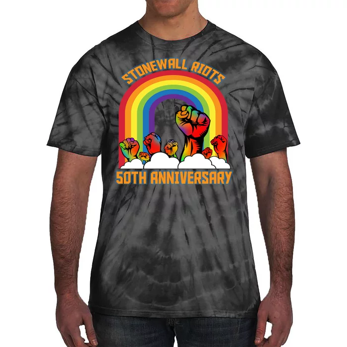 Stonewall Riots 50th Anniversary Rainbow Tie-Dye T-Shirt