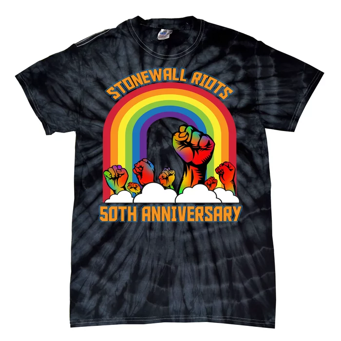 Stonewall Riots 50th Anniversary Rainbow Tie-Dye T-Shirt