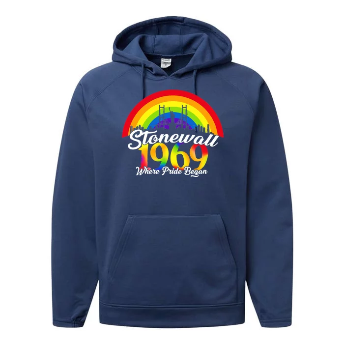 Stonewall Where Pride Began 1969 LGBT Performance Fleece Hoodie