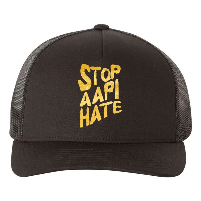 Stop AAPI Hate Painted Yupoong Adult 5-Panel Trucker Hat