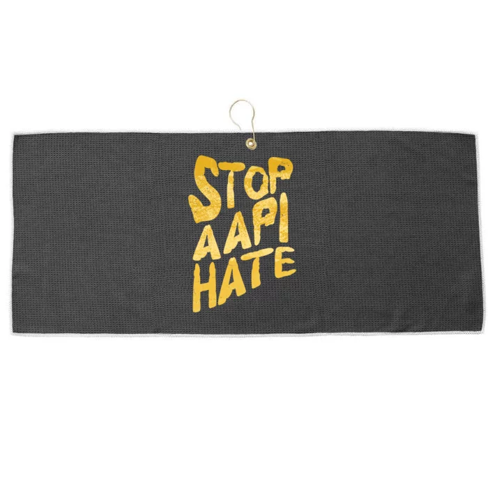 Stop AAPI Hate Painted Large Microfiber Waffle Golf Towel